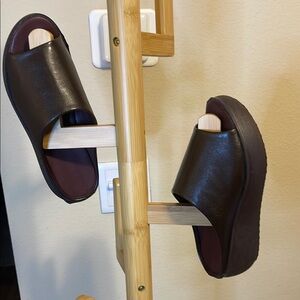 Dark Brown Slide Sandals